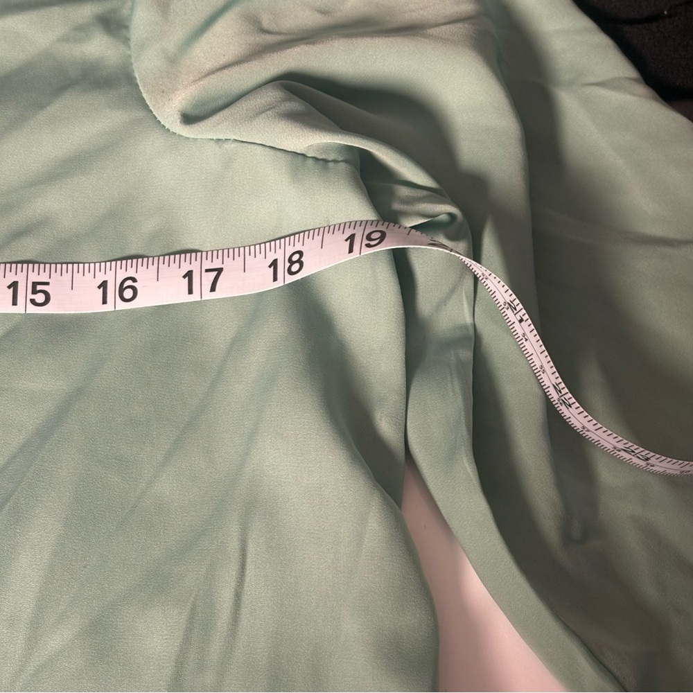 BKE Red Mint Green Blouse | Medium | Hi-Low Hem | Ruffle open Back | READ - Picture 9 of 10